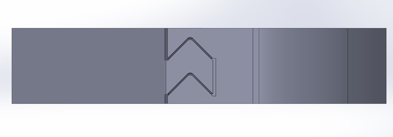 Second section view of the capo's print-in-place hinge